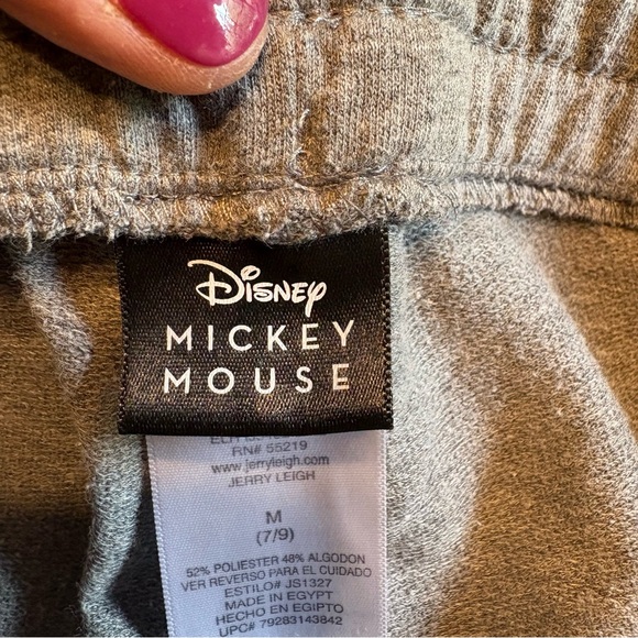 Disney Gray Mickey Mouse Athletic Leisure Shorts, Size Juniors M (7/9) - Picture 5 of 7